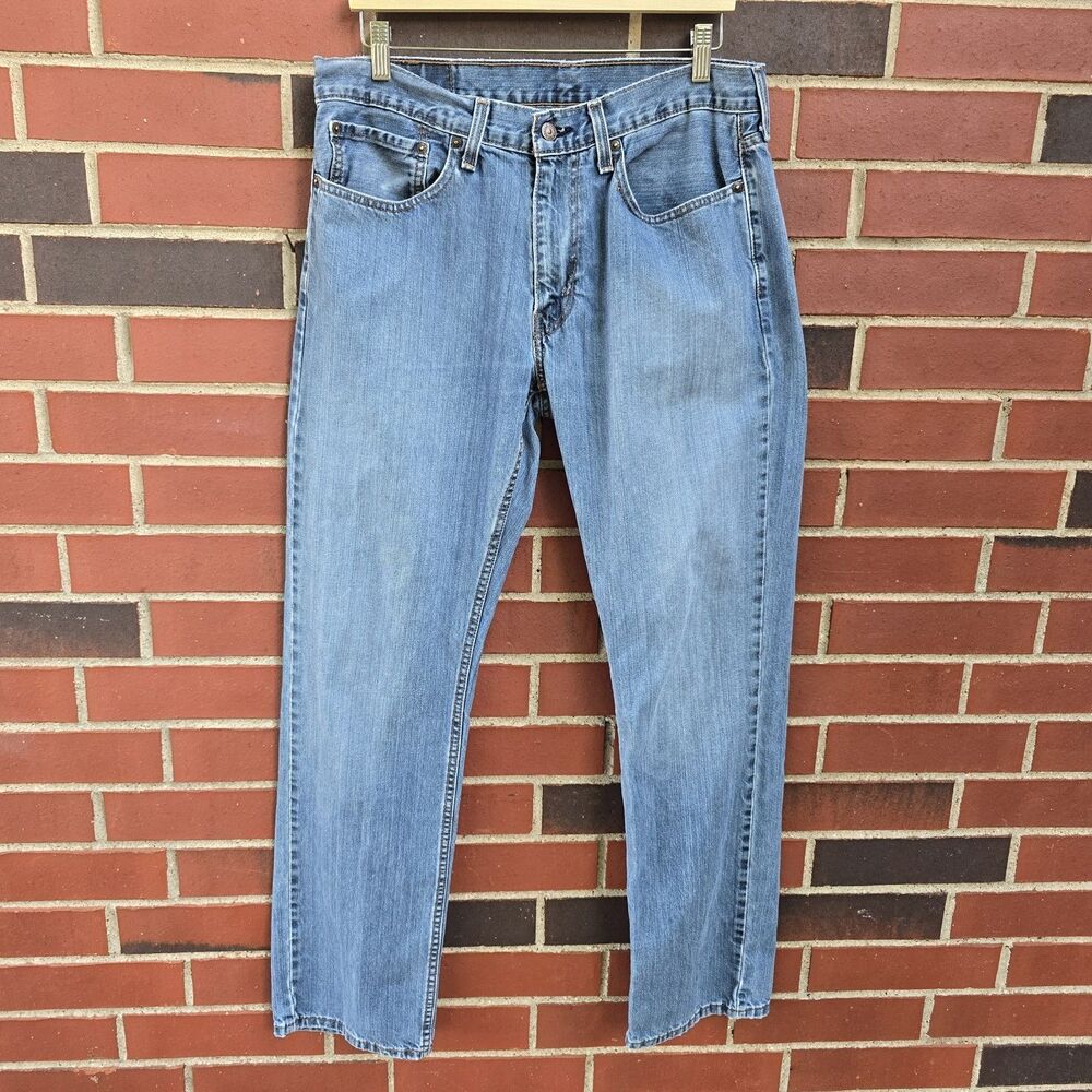 Levi’s 559 Jeans Men 34x34 Blue Relaxed Straight Fit Medium Wash Cowboy
